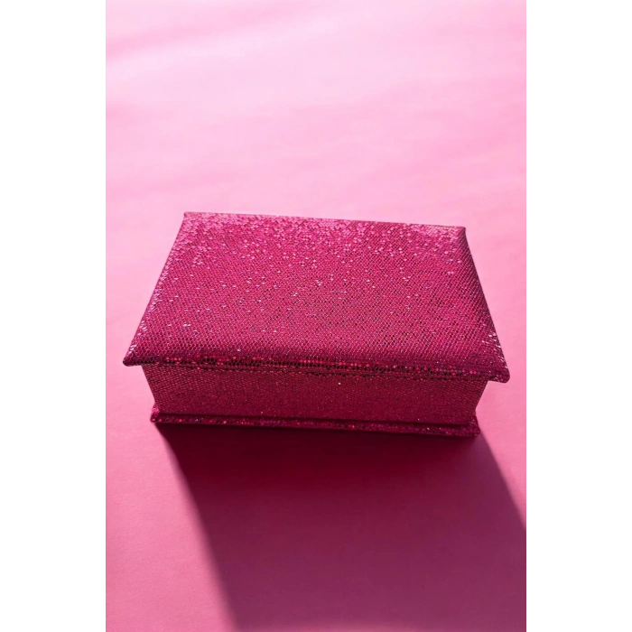 Pembe Renk Sim Detaylı Takı Kutusu