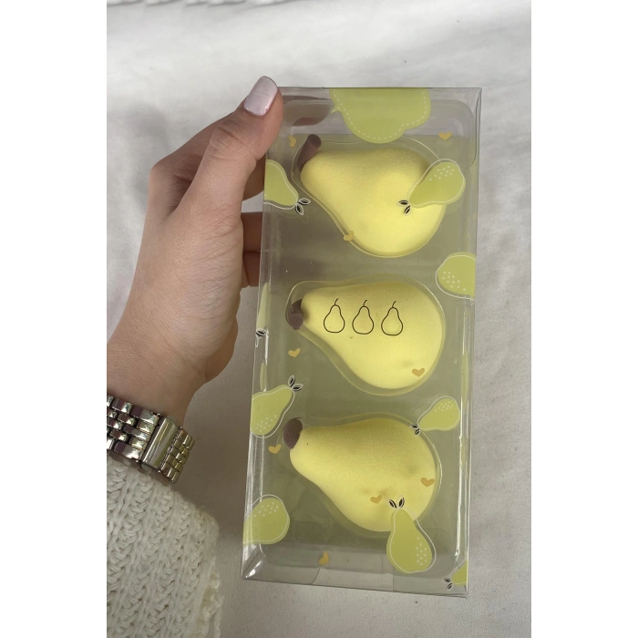 Pürüzsüz Dokulu 3lü Makyaj Süngeri Seti