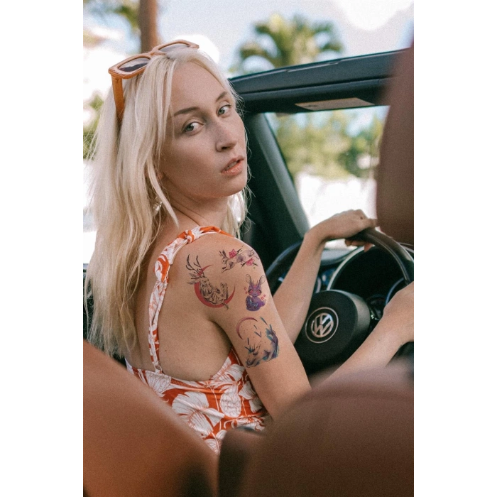 Tavşan Modelli Geçici Dövme Tattoo