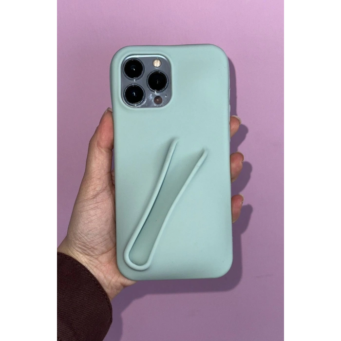 Turkuaz Renk Ruj Koyulabilen 13 Pro Max Telefon Kılıfı