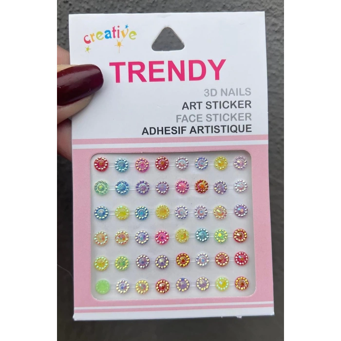 Vücut Ve Yüz Taşı/ Karışık Renk Taşlı Sticker