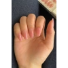 10lu Pembe Renk Jel Görünümlü Takma Tırnak Set (Yapıştırıcılı)