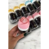 12li Gül Figürlü Siyah Renk Perma Lastik Toka