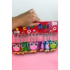 12li Karışık Renk Baykuş Figürlü Anahtarlık Set