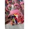 12li Karışık Renk Biberon Figürlü Havlu Toka Set