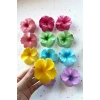 12li Karışık Renk Çiçek Figürlü Mandal Toka Set