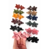 12li Karışık Renk Çiçek Figürlü Pens Toka Set