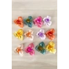 12li Karışık Renk Çiçek Figürlü Toka Set