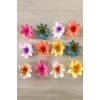 12li Karışık Renk Çiçek Figürlü Toka Set