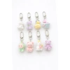 12li Karışık Renk Hayvan Figürlü Anahtarlık/ Charm Set