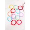 12li Karışık Renk Helezon Lastik Toka Set