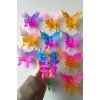 12li Karışık Renk Kelebek Figürlü Mandal Toka Set