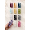 12li  Karışık Renk Kemik Mandal Toka Set