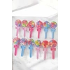 12li Karışık Renk Lolipop Figürlü Toka Set