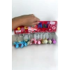 12li Karışık Renk Mılkshake Figürlü Anahtarlık Set
