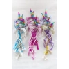 12li Karışık Renk Örgü Detaylı Unicorn Taç