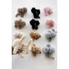 12li Karışık Renk Peluş Mandal Toka Set