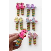12li Karışık Renk Unicorn Figürlü Spiral Yaylı Toka Set