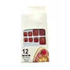 12li Kırmızı Renk Takma Tırnak Set (Yapıştırıcılı)