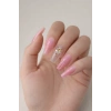 12li Pembe Renk Jel Görünümlü Takma Tırnak (Yapıştırıcılı)