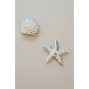 2li Gümüş Renk Yıldız Ve Deniz Kabuğu Figürlü Yan Toka