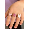 3lü Karışık Figürlü Çocuk Yüzük Set