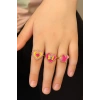 3lü Karışık Renk Çocuk Yüzük Set