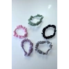 5li Karışık Renk Taş Detaylı Lastik Toka Set