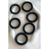 6lı Siyah Renk Helezon Lastik Toka