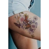 Geçici Çiçek Ve Kelebek Figürlü Dövme Tattoo