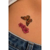 Geçici Kelebek Ve Çiçek Figürlü Mini Dövme Tattoo