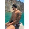 Aslan Ve Kız Figürlü 12 Saat Sonra Kararan Geçici Kol Dövme Tattoo