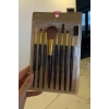 8li Altın Ve Siyah Renk Makyaj Fırçası Set