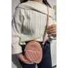 Açık Pembe Renk Kalp Detaylı Deri Kadın Çanta