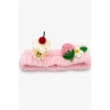 Açık Pembe  Renk Karışık Figürlü Peluş Saç Bandı