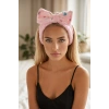 Açık Pembe Renk Kelebek Detaylı Kurdele Figürlü Peluş Saç Bandı