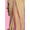 Açık Pembe Renk Simli Yan Postiş Hair Tinsel Shiny Hair (50 Cm)