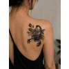 Akrep ve Gül Geçici Dövme Tattoo