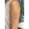 Alfabe Harf Mini Geçici Dövme Tattoo