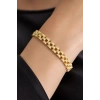 Altın Renk 14K Altın Kaplama Taş Detaylı Bileklik