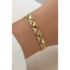 Altın Renk 14K Altın Kaplama Taşlı Bileklik