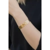 Altın Renk 3lü Zikzak Ajda Bilezik