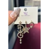 Altın Renk Ay ve Yıldız Figürlü VİP 3lü YSX Küpe Set