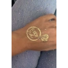 Altın Renk Bride Tribe Yazılı Dövme Tattoo