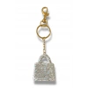 Altın Renk Çanta Figürlü Taş Detaylı Çanta Charm/ Anahtarlık