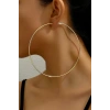 Altın Renk Çelik Halka Küpe 100Mm (Çift)