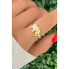 Altın Renk Fil Figürlü Ayarlanabilir Çelik Yüzük