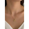 Altın Renk Füsun Çelik Kolye