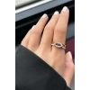 Altın Renk Göz Figürlü Çelik Ayarlanabilir Yüzük