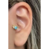 Altın Renk Göz Figürlü Çelik Tragus/Kıkırdak Küpe/Piercing (Tek)
